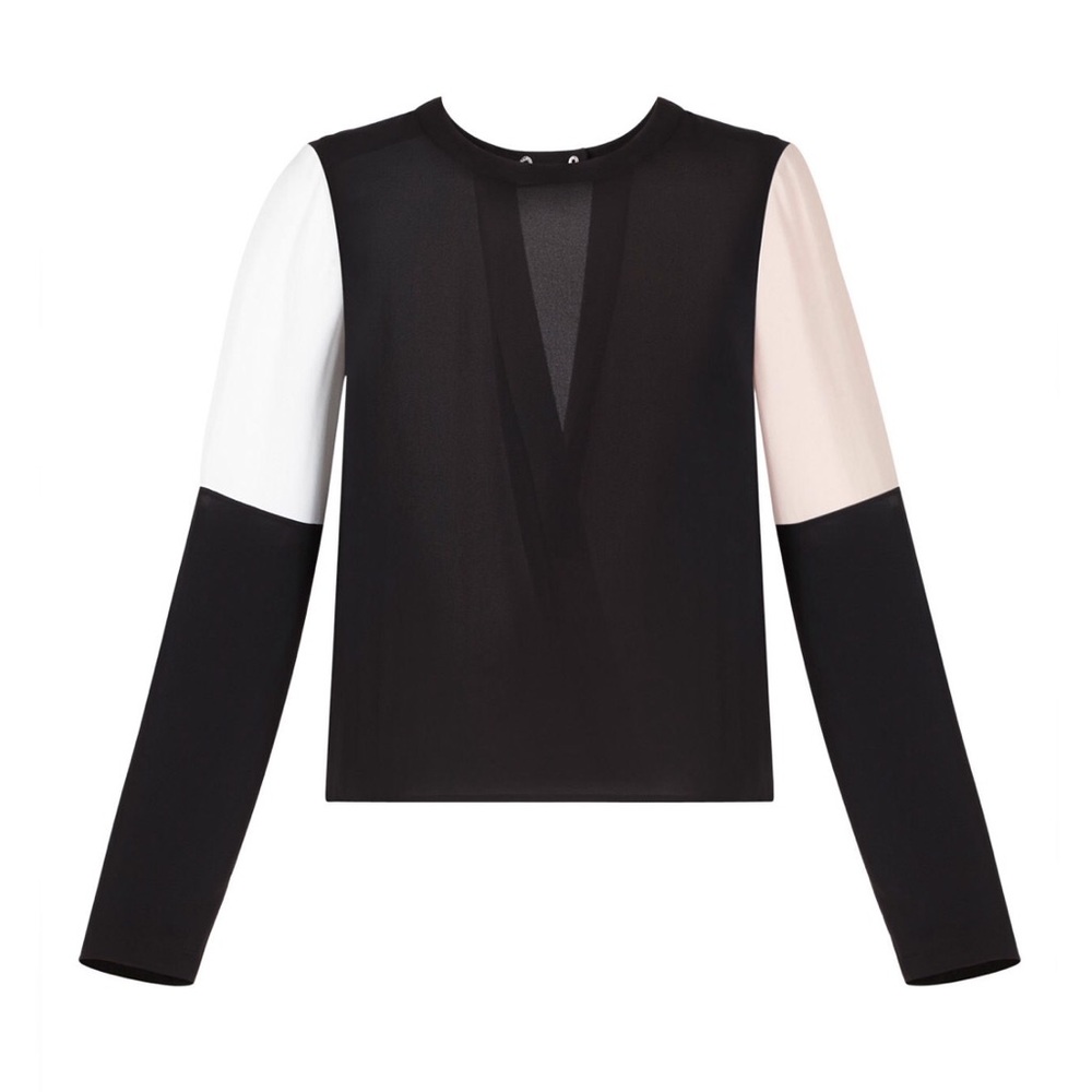 Bcbgmaxazria Donella Wrap-Back Color-Block Top - image 2